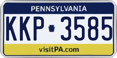 PA license plate KKP3585