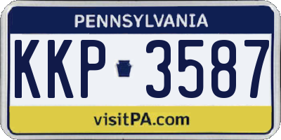 PA license plate KKP3587