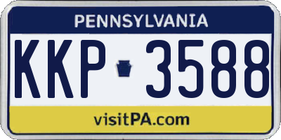 PA license plate KKP3588