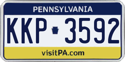 PA license plate KKP3592