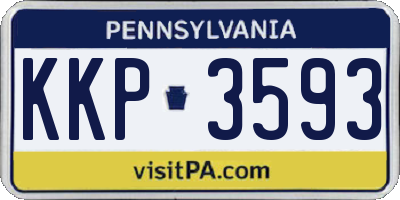 PA license plate KKP3593