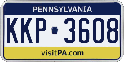 PA license plate KKP3608