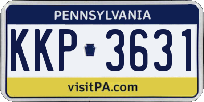 PA license plate KKP3631