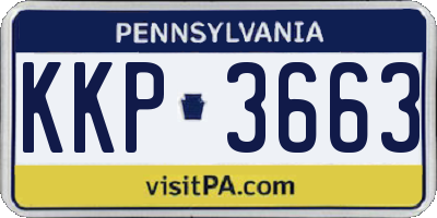 PA license plate KKP3663