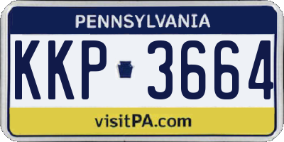 PA license plate KKP3664