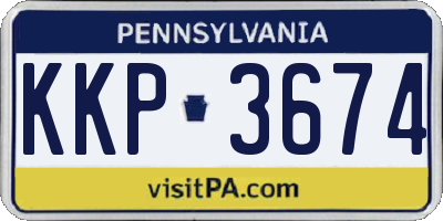 PA license plate KKP3674