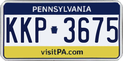 PA license plate KKP3675
