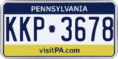 PA license plate KKP3678