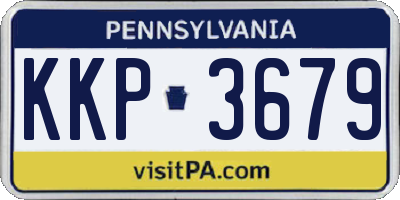 PA license plate KKP3679