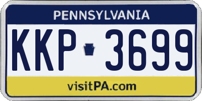 PA license plate KKP3699