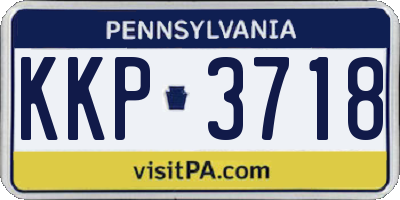 PA license plate KKP3718