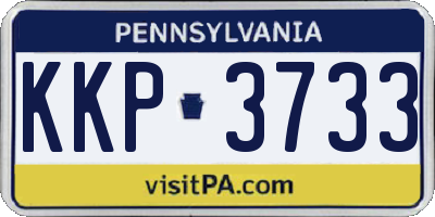 PA license plate KKP3733