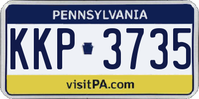 PA license plate KKP3735