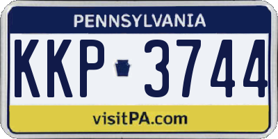 PA license plate KKP3744