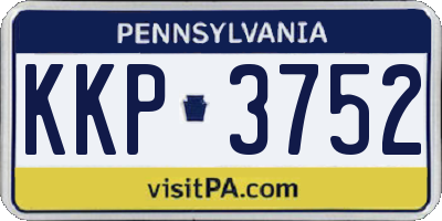PA license plate KKP3752