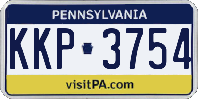 PA license plate KKP3754