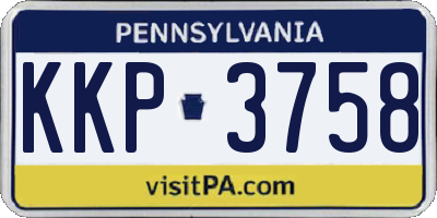 PA license plate KKP3758