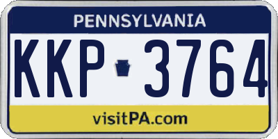 PA license plate KKP3764