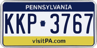 PA license plate KKP3767