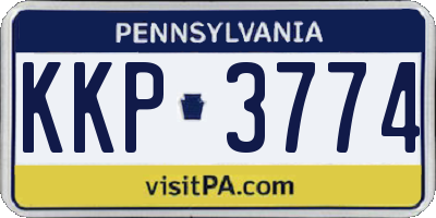 PA license plate KKP3774
