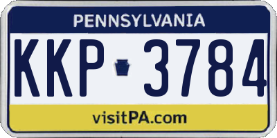 PA license plate KKP3784