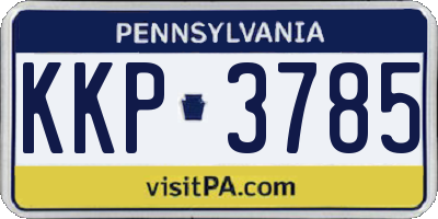 PA license plate KKP3785