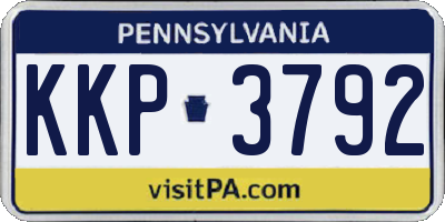 PA license plate KKP3792