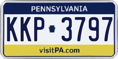 PA license plate KKP3797