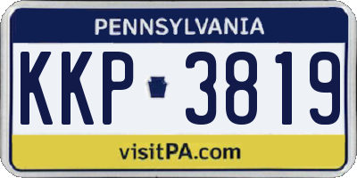 PA license plate KKP3819
