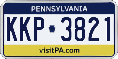 PA license plate KKP3821