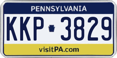 PA license plate KKP3829