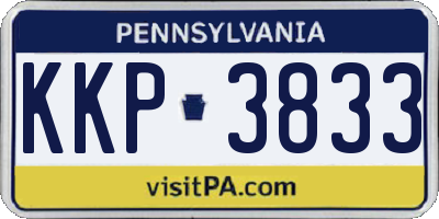PA license plate KKP3833