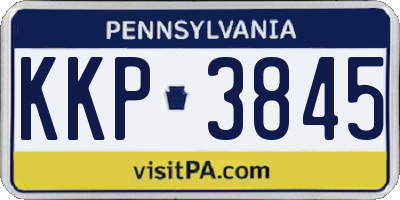 PA license plate KKP3845