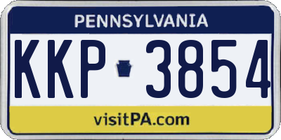 PA license plate KKP3854