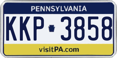 PA license plate KKP3858