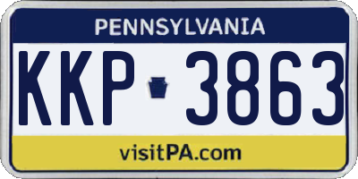 PA license plate KKP3863