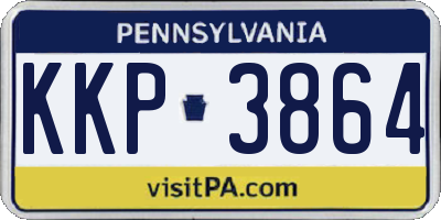 PA license plate KKP3864