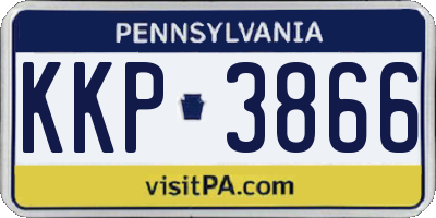 PA license plate KKP3866