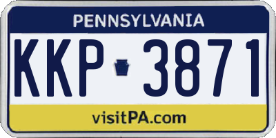 PA license plate KKP3871