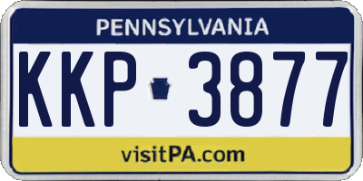 PA license plate KKP3877