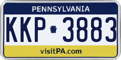 PA license plate KKP3883