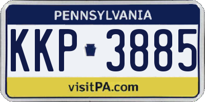 PA license plate KKP3885