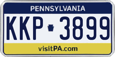 PA license plate KKP3899