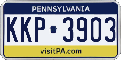 PA license plate KKP3903