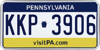 PA license plate KKP3906