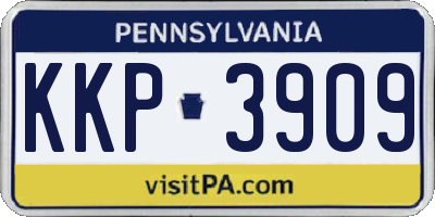 PA license plate KKP3909