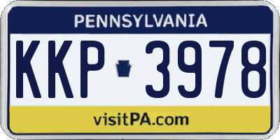 PA license plate KKP3978