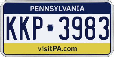 PA license plate KKP3983