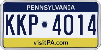 PA license plate KKP4014