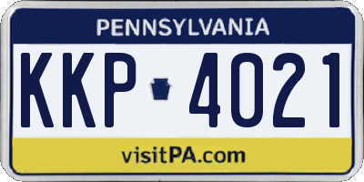 PA license plate KKP4021